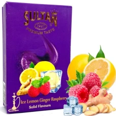 Тютюн Sultan Ice Lemon Ginger Raspberry (Лимон Імбир Малина Лід) 50гр